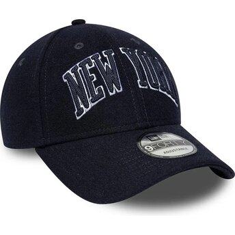 Casquette courbée bleue marine ajustable 9FORTY Wordmark New York Yankees MLB New Era