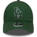 casquette-courbee-verte-ajustable-avec-logo-vert-9forty-team-outline-los-angeles-dodgers-mlb-new-era
