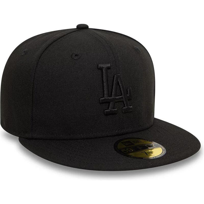 casquette-plate-noire-ajustee-avec-logo-noir-59fifty-league-essential-los-angeles-dodgers-mlb-new-era casquette-plate-noire-ajustee-avec-logo-noir-59fifty-league-essential-los-angeles-dodgers-mlb-new-era