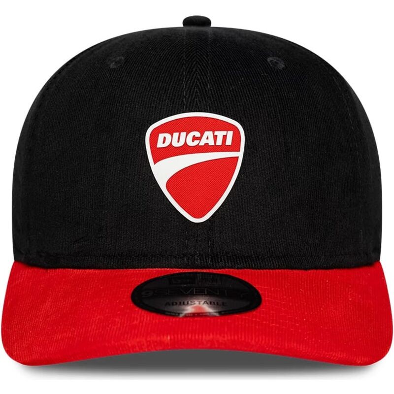 casquette-courbee-noire-et-rouge-snapback-9seventy-stretch-snap-contrast-visor-ducati-motor-motogp-new-era casquette-courbee-noire-et-rouge-snapback-9seventy-stretch-snap-contrast-visor-ducati-motor-motogp-new-era
