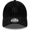 casquette-courbee-noire-ajustable-pour-femme-avec-logo-noir-9forty-cord-new-york-yankees-mlb-new-era