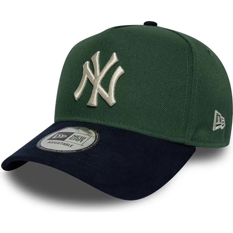 casquette-courbee-verte-et-bleue-marine-snapback-e-frame-suede-visor-new-york-yankees-mlb-new-era casquette-courbee-verte-et-bleue-marine-snapback-e-frame-suede-visor-new-york-yankees-mlb-new-era