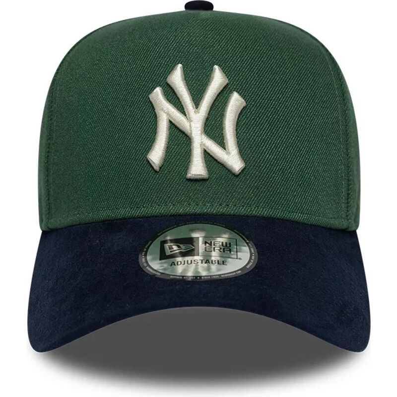 casquette-courbee-verte-et-bleue-marine-snapback-e-frame-suede-visor-new-york-yankees-mlb-new-era casquette-courbee-verte-et-bleue-marine-snapback-e-frame-suede-visor-new-york-yankees-mlb-new-era