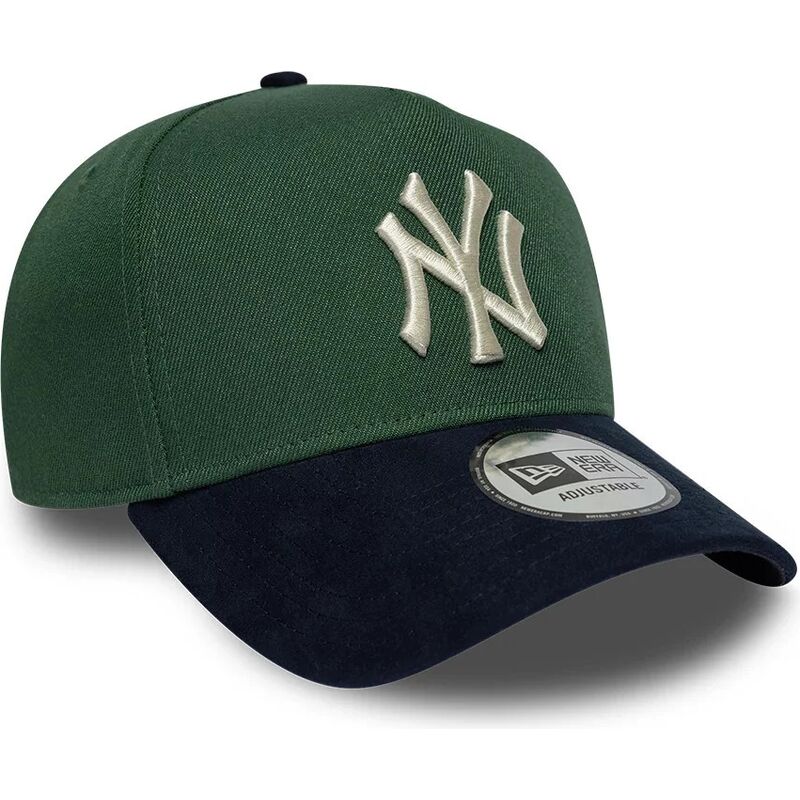 casquette-courbee-verte-et-bleue-marine-snapback-e-frame-suede-visor-new-york-yankees-mlb-new-era casquette-courbee-verte-et-bleue-marine-snapback-e-frame-suede-visor-new-york-yankees-mlb-new-era