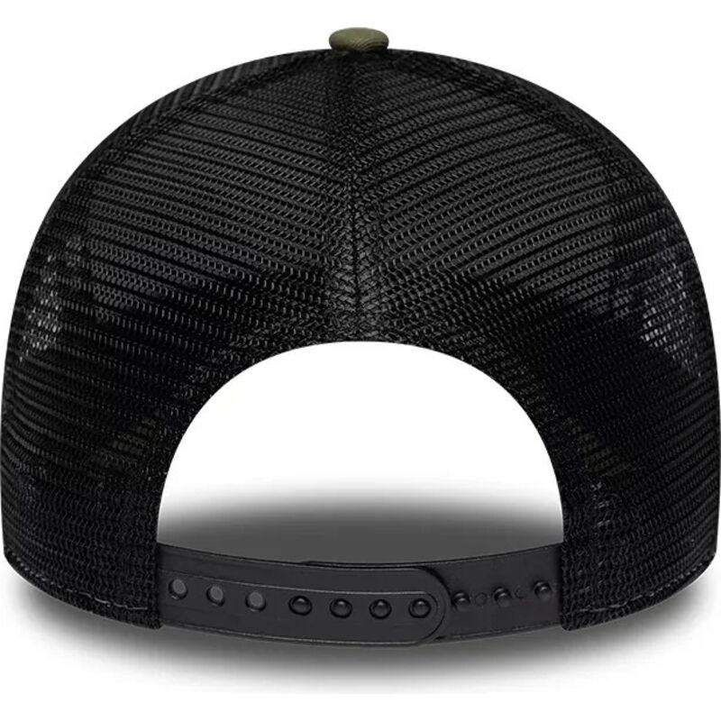 casquette-trucker-verte-et-noire-avec-logo-noir-a-frame-league-essential-new-york-yankees-mlb-new-era