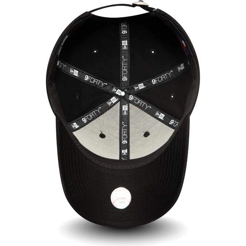 casquette-courbee-noire-ajustable-avec-logo-noir-9forty-league-essential-los-angeles-dodgers-mlb-new-era