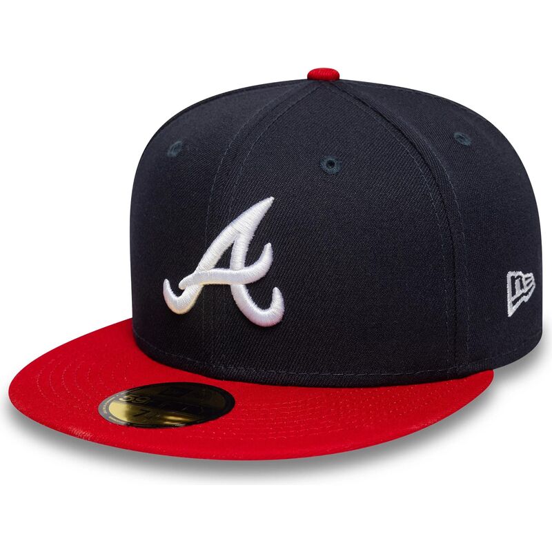 casquette-plate-bleue-marine-et-rouge-ajustee-59fifty-ac-perf-atlanta-braves-mlb-new-era