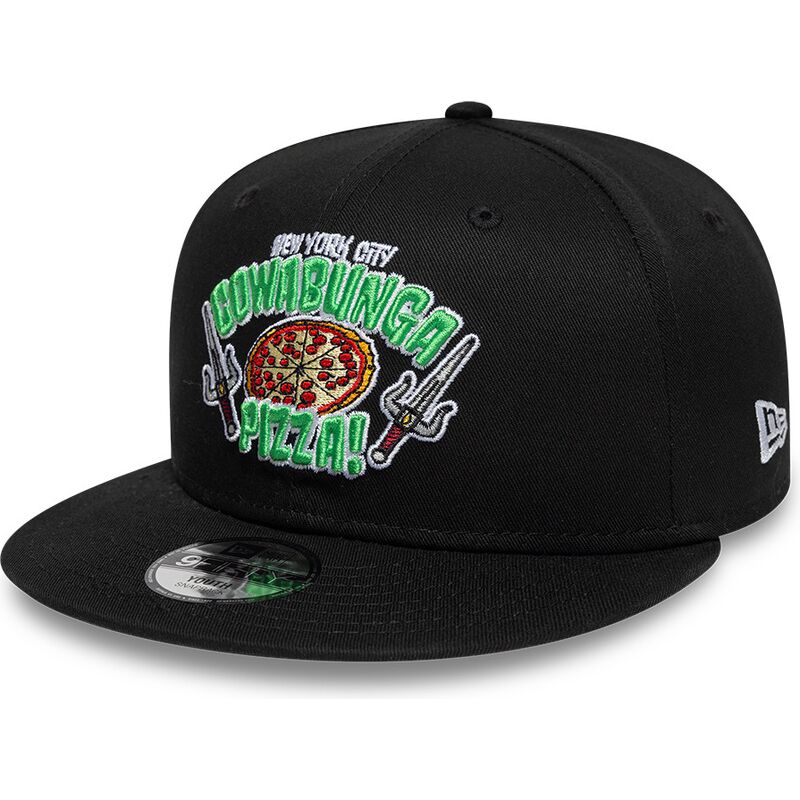 casquette-plate-noire-snapback-pour-enfant-9fifty-cowabunga-pizza-tortues-ninja-new-era casquette-plate-noire-snapback-pour-enfant-9fifty-cowabunga-pizza-tortues-ninja-new-era