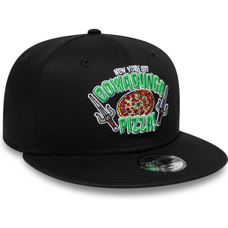 casquette-plate-noire-snapback-pour-enfant-9fifty-cowabunga-pizza-tortues-ninja-new-era casquette-plate-noire-snapback-pour-enfant-9fifty-cowabunga-pizza-tortues-ninja-new-era