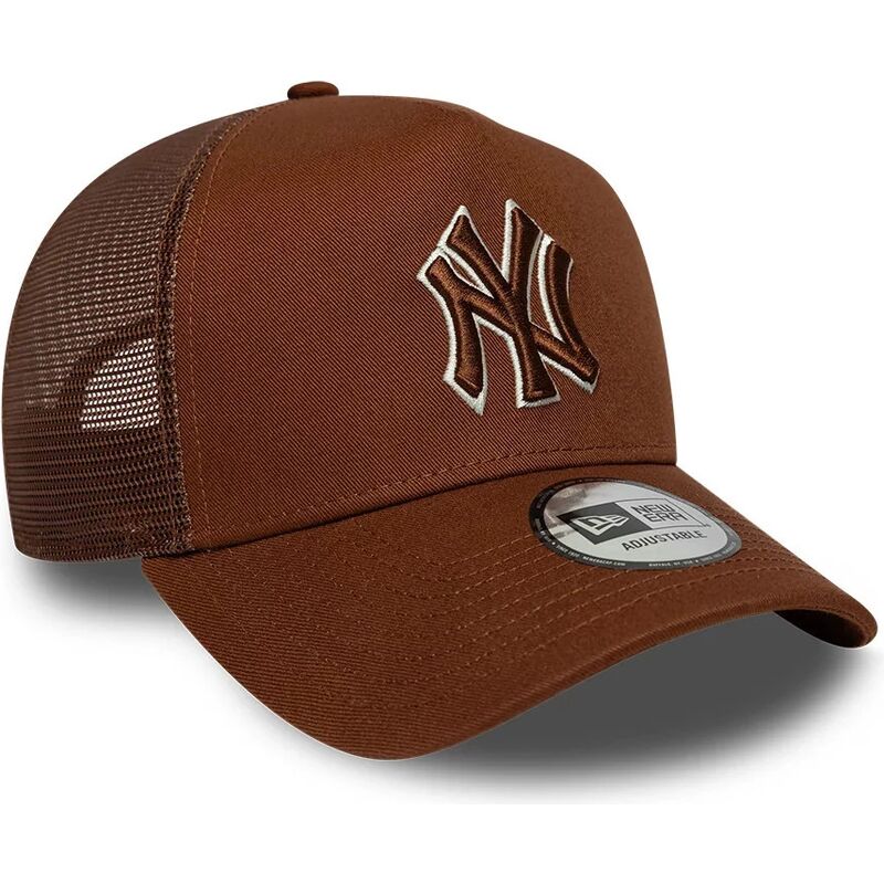 casquette-trucker-marron-avec-logo-marron-e-frame-outline-new-york-yankees-mlb-new-era casquette-trucker-marron-avec-logo-marron-e-frame-outline-new-york-yankees-mlb-new-era