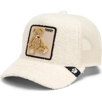 Casquette trucker beige ours en peluche Teddy Double Stuffed The Farm Goorin Bros.