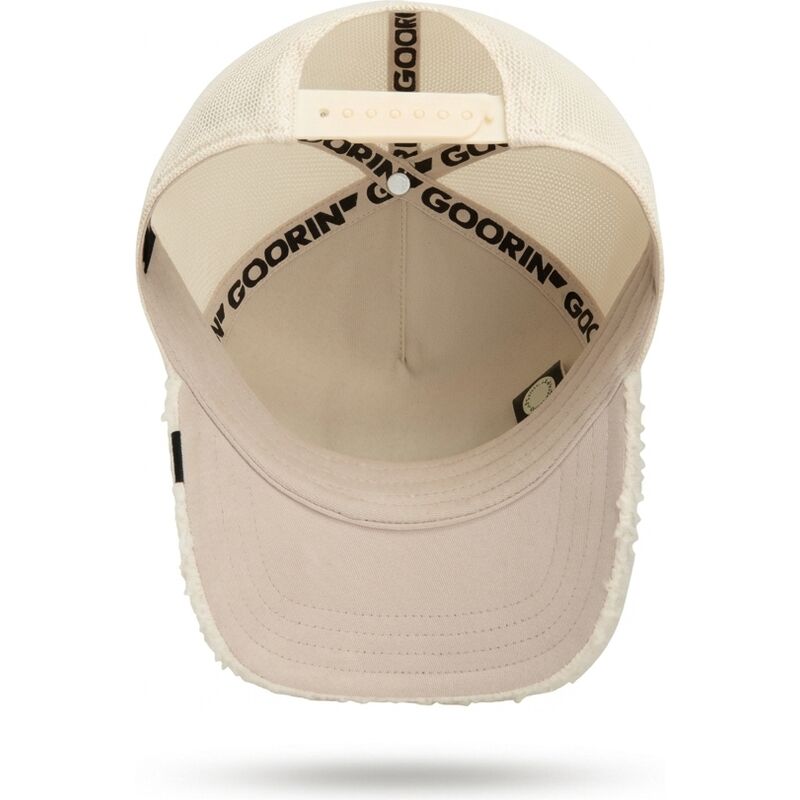 casquette-trucker-beige-ours-en-peluche-teddy-double-stuffed-the-farm-goorin-bros casquette-trucker-beige-ours-en-peluche-teddy-double-stuffed-the-farm-goorin-bros