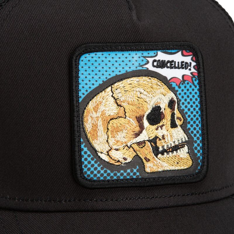 casquette-trucker-noire-crane-cancelled-skull-pop-art-strikes-back-the-farm-goorin-bros casquette-trucker-noire-crane-cancelled-skull-pop-art-strikes-back-the-farm-goorin-bros
