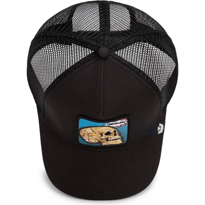 casquette-trucker-noire-crane-cancelled-skull-pop-art-strikes-back-the-farm-goorin-bros casquette-trucker-noire-crane-cancelled-skull-pop-art-strikes-back-the-farm-goorin-bros