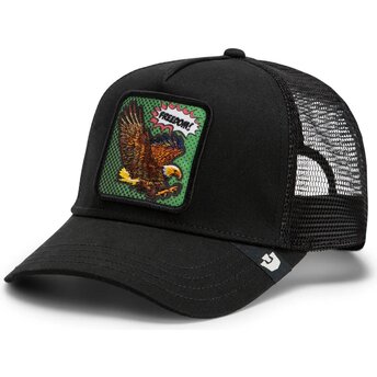 Casquette trucker noire aigle Freedom Eagle Pop Art Strikes Back The Farm Goorin Bros.