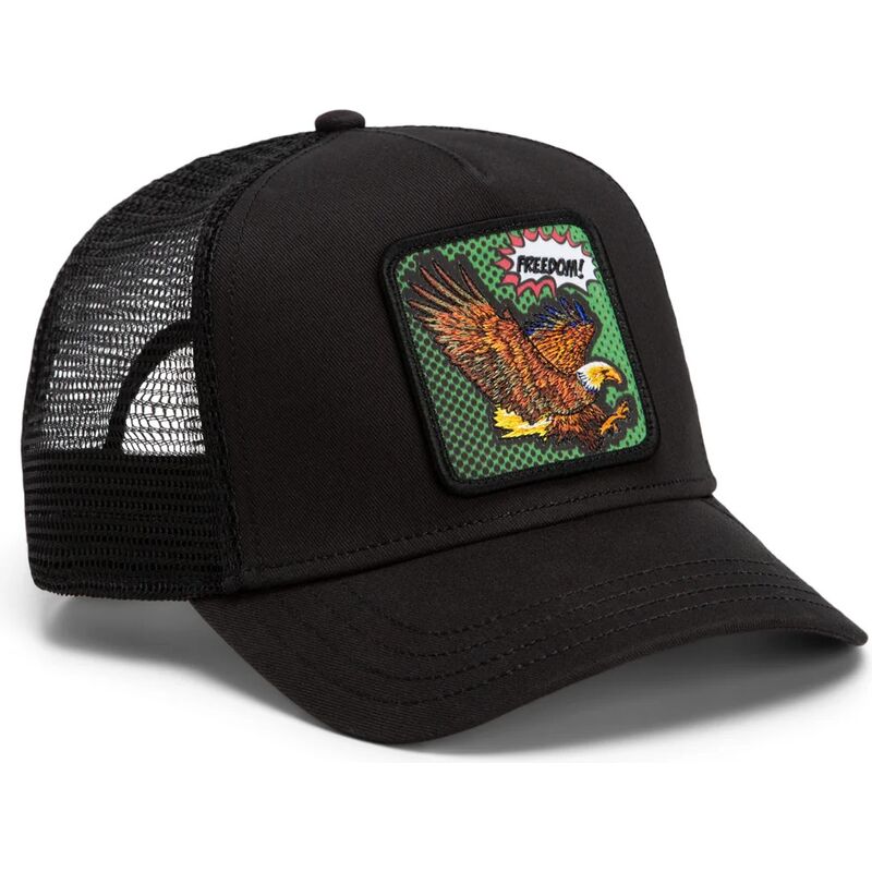 casquette-trucker-noire-aigle-freedom-eagle-pop-art-strikes-back-the-farm-goorin-bros