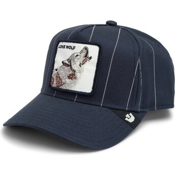 Casquette trucker bleue marine loup Pinstripe Lone Wolf Playmakers The Farm Goorin Bros.