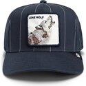 casquette-trucker-bleue-marine-loup-pinstripe-lone-wolf-playmakers-the-farm-goorin-bros