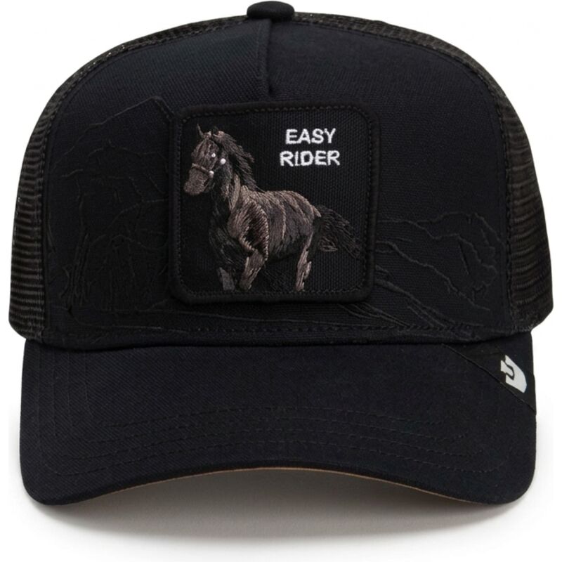 casquette-trucker-noire-cheval-stallion-badlands-the-farm-goorin-bros