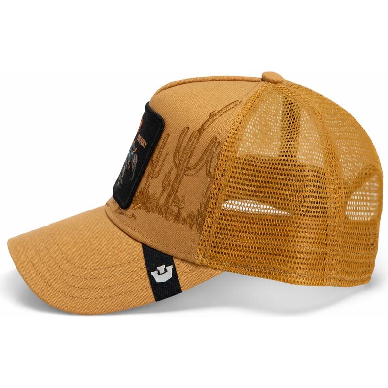 casquette-trucker-marron-scorpion-scorpion-badlands-deadly-the-farm-goorin-bros