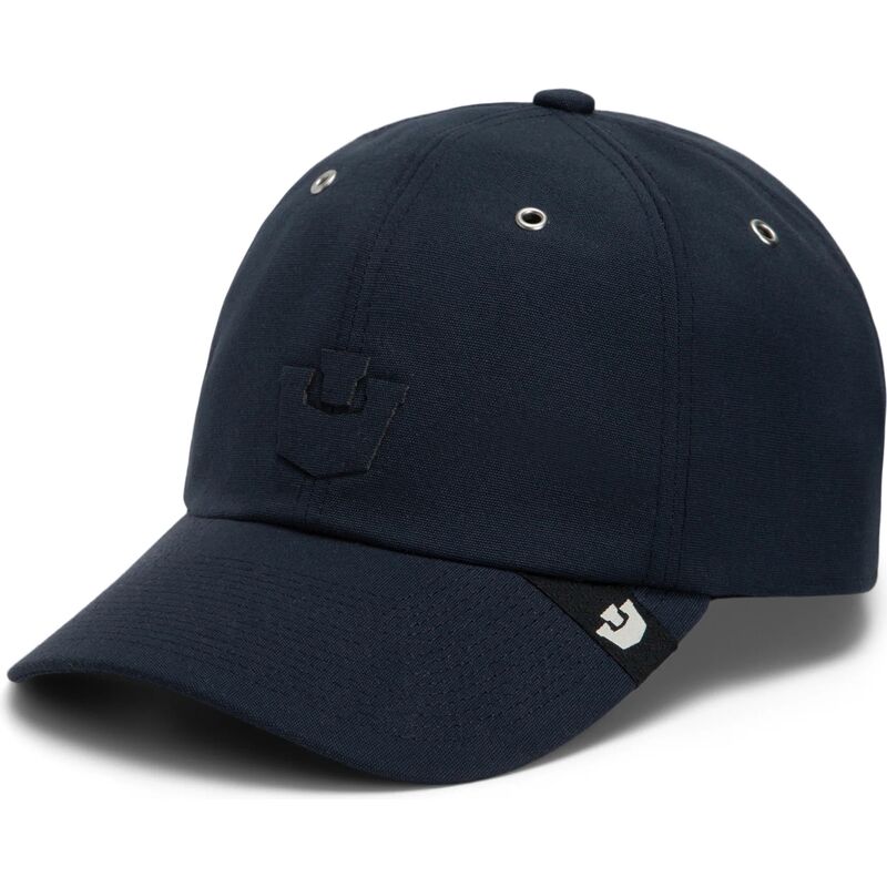 casquette-courbee-bleue-marine-ajustable-wordmark-castle-marquee-papa-the-farm-goorin-bros