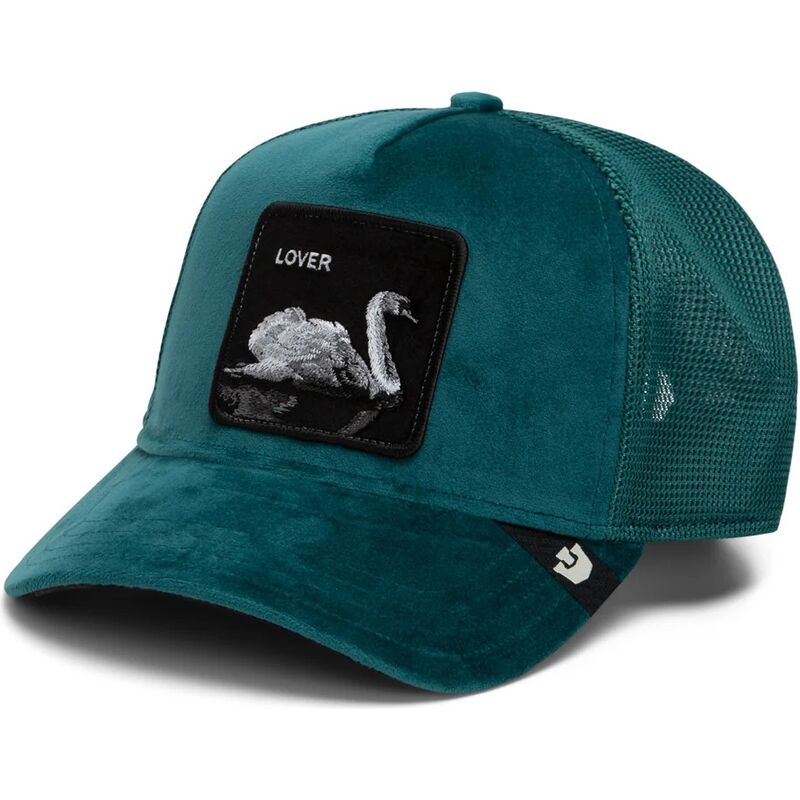 casquette-trucker-verte-cisne-velour-lover-the-farm-goorin-bros