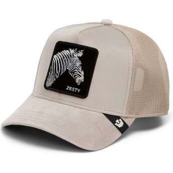 Casquette trucker beige zèbre Velour Zesty The Farm Goorin Bros.