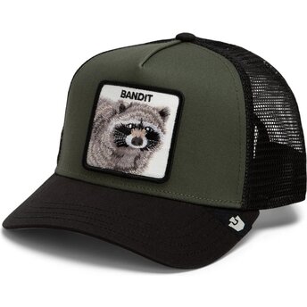 Casquette trucker verte et noire raton laveur Bandit Original Recipe The Farm Goorin Bros.