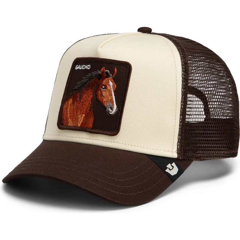 casquette-trucker-marron-et-beige-cheval-gaucho-original-recipe-the-farm-goorin-bros