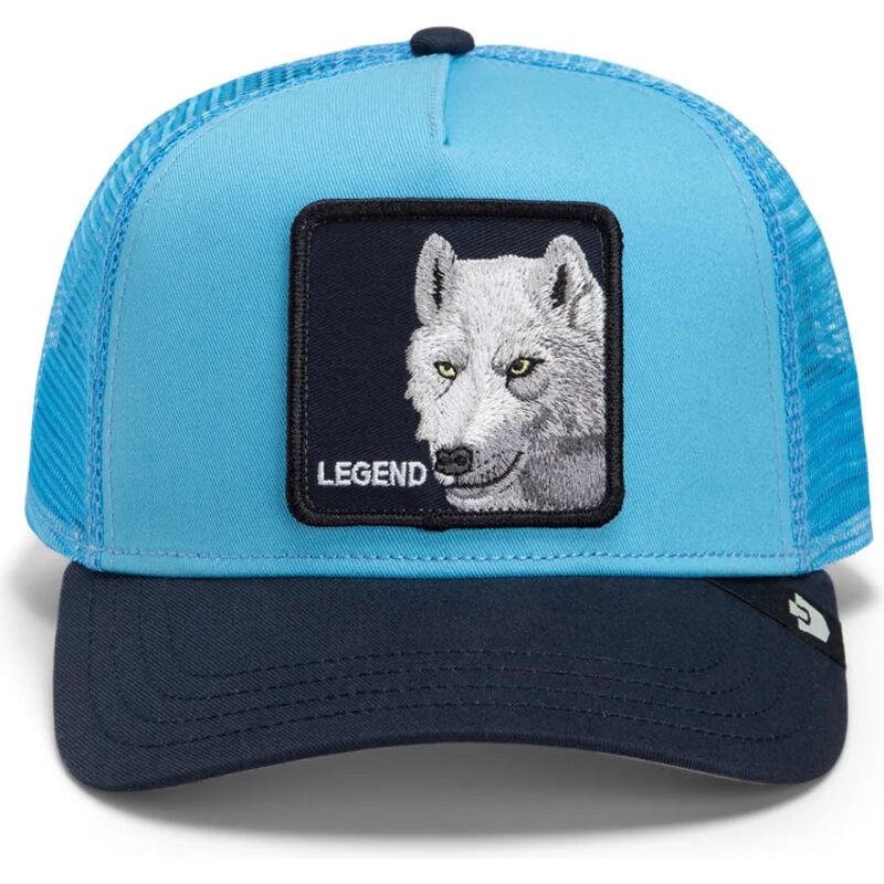 casquette-trucker-bleue-et-bleue-marine-loup-legend-wolf-original-recipe-the-farm-goorin-bros