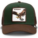 casquette-trucker-verte-et-marron-aigle-represent-eagle-original-recipe-the-farm-goorin-bros