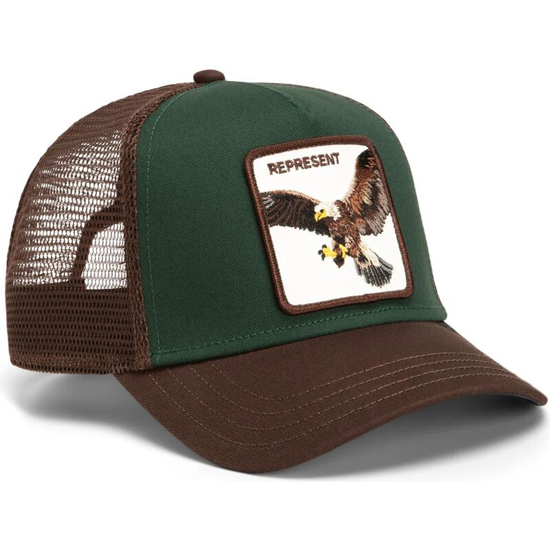 casquette-trucker-verte-et-marron-aigle-represent-eagle-original-recipe-the-farm-goorin-bros