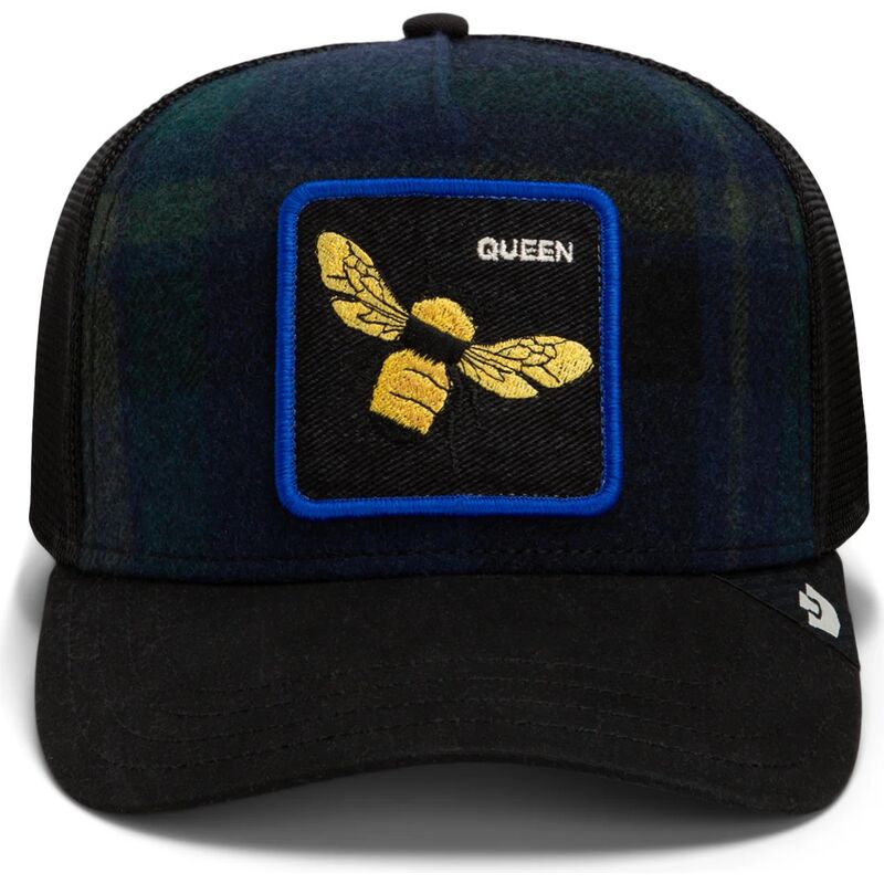 casquette-trucker-multicolore-abeille-brit-queen-check-mate-the-farm-goorin-bros
