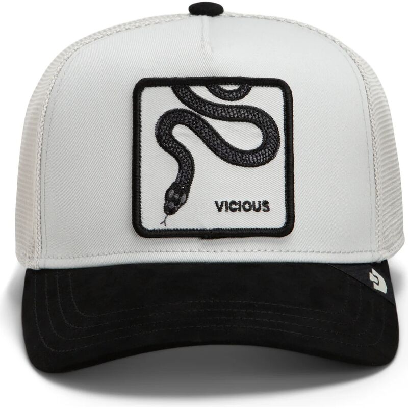 casquette-trucker-blanche-et-noire-serpent-digital-vicious-split-decision-the-farm-goorin-bros casquette-trucker-blanche-et-noire-serpent-digital-vicious-split-decision-the-farm-goorin-bros
