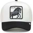 casquette-trucker-blanche-et-noire-cheval-digital-stallion-split-decision-the-farm-goorin-bros