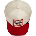 casquette-trucker-rouge-et-beige-coq-the-suede-rooster-microsuede-cock-the-farm-goorin-bros