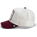 casquette-trucker-blanche-et-grenat-rottweiler-suede-alpha-microsuede-the-farm-goorin-bros
