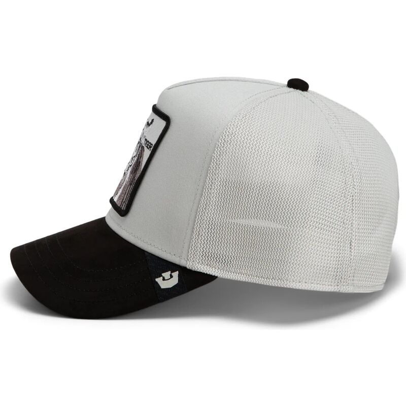 casquette-trucker-grise-et-noire-tigre-suede-tiger-microsuede-the-farm-goorin-bros