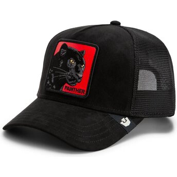 Casquette trucker noire et rouge panthère Pantera Nera Rossa Microsuede The Farm Goorin Bros.