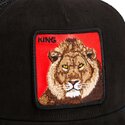 casquette-trucker-noire-et-rouge-lion-re-lionne-rosso-microsuede-king-the-farm-goorin-bros