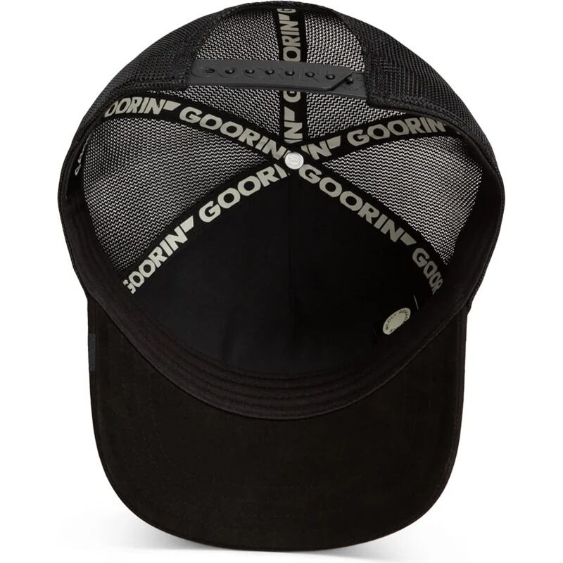 casquette-trucker-noire-et-rouge-lion-re-lionne-rosso-microsuede-king-the-farm-goorin-bros casquette-trucker-noire-et-rouge-lion-re-lionne-rosso-microsuede-king-the-farm-goorin-bros