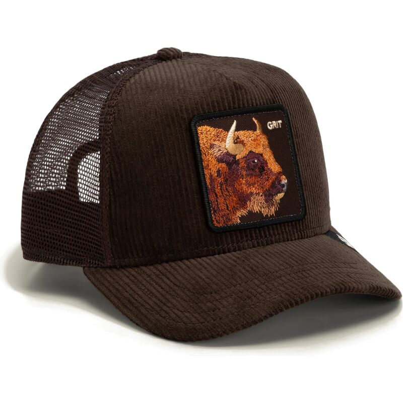 casquette-trucker-marron-buffle-corduroy-grit-ridgeline-the-farm-goorin-bros casquette-trucker-marron-buffle-corduroy-grit-ridgeline-the-farm-goorin-bros