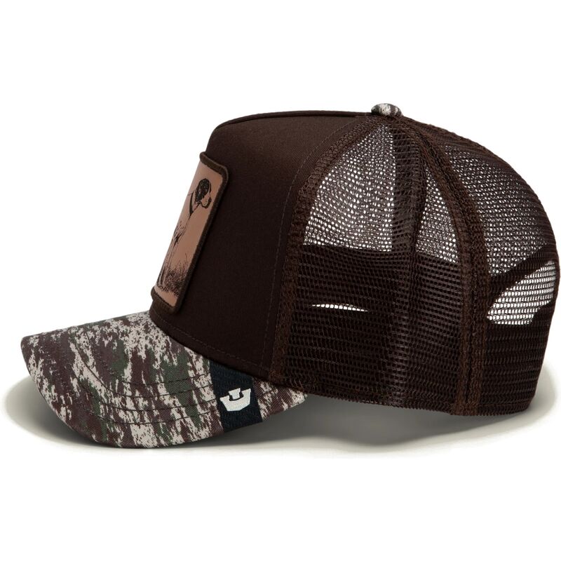 casquette-trucker-marron-et-camouflage-chien-engraved-dog-camo-glitch-the-farm-goorin-bros casquette-trucker-marron-et-camouflage-chien-engraved-dog-camo-glitch-the-farm-goorin-bros