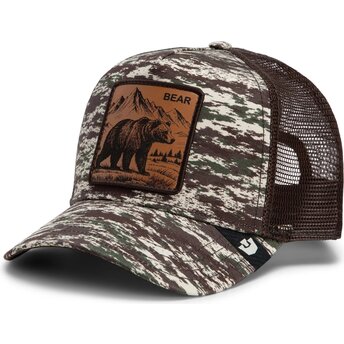 Casquette trucker camouflage et marron ours Engraved Bear Camo Glitch The Farm Goorin Bros.