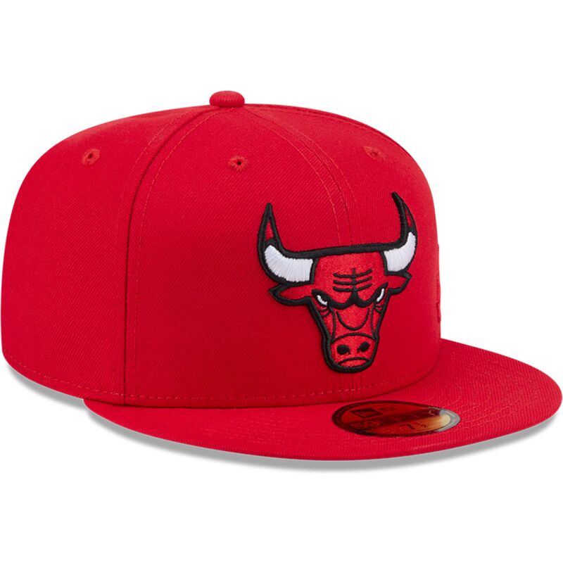 casquette-plate-rouge-ajustee-59fifty-side-script-chicago-bulls-nba-new-era