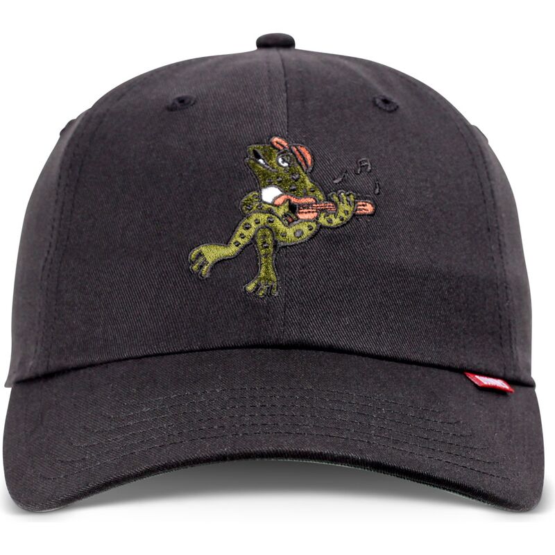 casquette-courbee-noire-ajustable-do-nothing-club-weird-vibes-frog-djinns