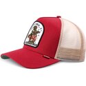 casquette-trucker-rouge-et-beige-hft-do-nothing-club-weird-vibes-frog-djinns