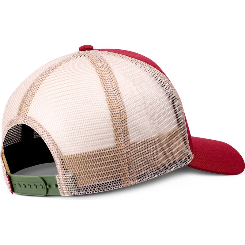 casquette-trucker-rouge-et-beige-hft-do-nothing-club-weird-vibes-frog-djinns casquette-trucker-rouge-et-beige-hft-do-nothing-club-weird-vibes-frog-djinns