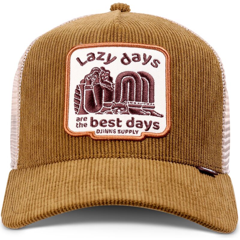 casquette-trucker-marron-et-khaki-hft-lazy-days-djinns