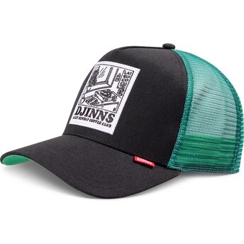 Casquette trucker noire et verte HFT LSCC Lazy Sunday Coffee Club Record Djinns